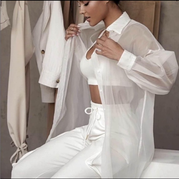 JLuxLabel Sheer Blake Blouse/Bikini Cover up - Picture 6 of 6